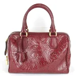 Red Leather Etro Handbag