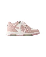 Pink Leather Off White Sneakers