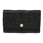 Black Leather Louis Vuitton Key Holder