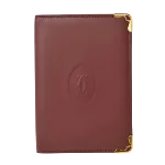 Burgundy Leather Cartier Wallet