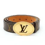 Brown Fabric Louis Vuitton Belt