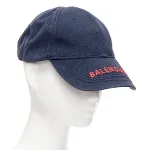 Navy Cotton Balenciaga Hat