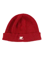 Red Wool Courrèges Hat