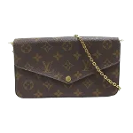 Brown Canvas Louis Vuitton Pochette Felicie