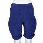 Navy Silk Marni Shorts