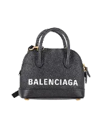 Black Leather Balenciaga Ville