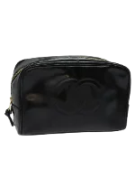 Black Fabric Chanel Pouch