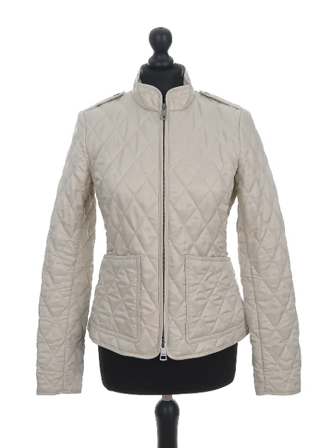 White Polyester Burberry Jacket
