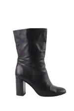 Black Leather Maje Boots