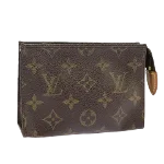 Brown Canvas Louis Vuitton Poche Toilette