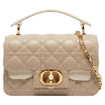 Beige Leather Dior Handbag