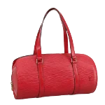 Red Leather Louis Vuitton Soufflot