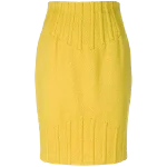 Yellow Wool Mugler Skirt