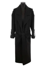 Black Wool Balmain Coat