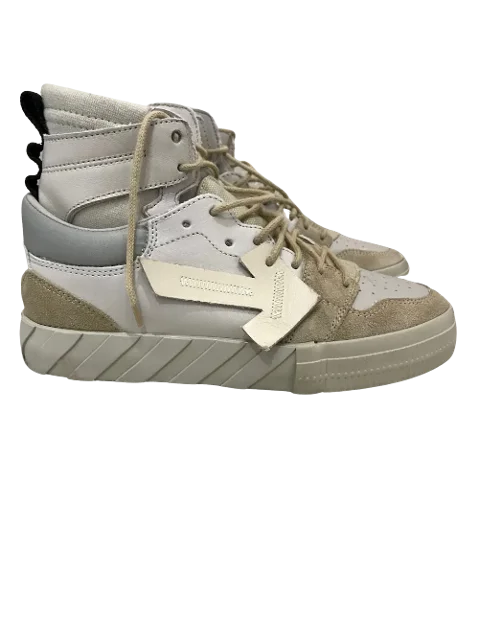 Beige Fabric Off White Sneakers