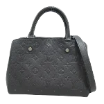 Black Leather Louis Vuitton Montaigne