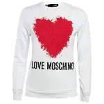 White Fabric Moschino Sweatshirt