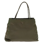 Green Leather Prada Shoulder Bag