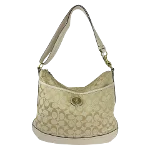 Beige Canvas Coach Benett Crossbody Bag