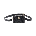 Black Leather Miu Miu Crossbody Bag