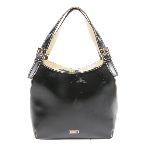 Black Leather Moschino Shoulder Bag