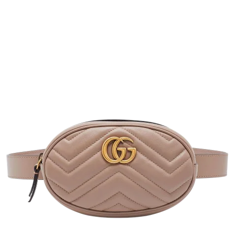 Beige Leather Gucci Marmont