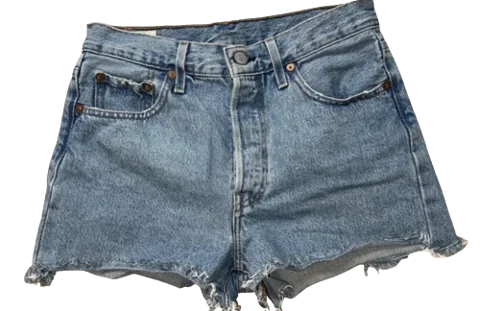 Blue Cotton Levi's Shorts