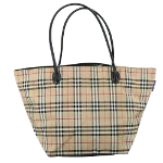 Beige Canvas Burberry Tote