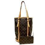 Brown Canvas Louis Vuitton Bucket Bag