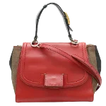 Red Canvas Fendi Handbag