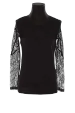 Black Cotton Maje Top