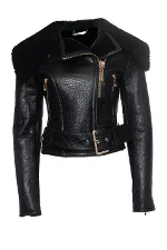 Black Leather Philipp Plein Jacket