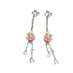 Pink Metal Dior Earrings