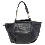 Black Leather Baldinini Handbag