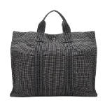 Grey Fabric Hermès Tote