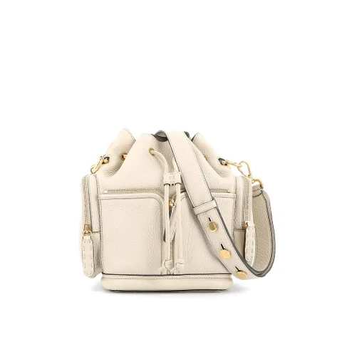 Beige Leather Fendi Backpack