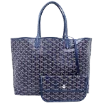 Navy Leather Goyard Tote