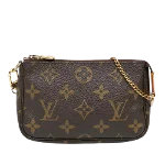 Brown Canvas Louis Vuitton Pochette Accessoires