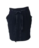 Black Fabric Joseph Skirt