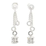 Silver White Gold Bvlgari Earrings