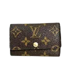 Brown Canvas Louis Vuitton Key Pouch