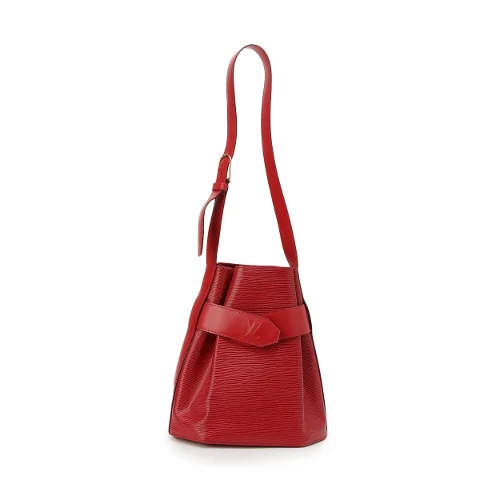 Red Leather Louis Vuitton Sac D'épaule