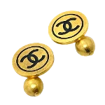 Gold Metal Chanel Cufflinks