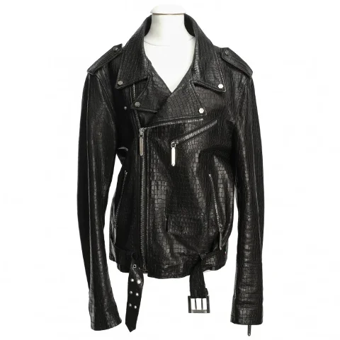 Black Leather Philipp Plein Jacket