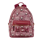 Red Canvas MCM Backpack