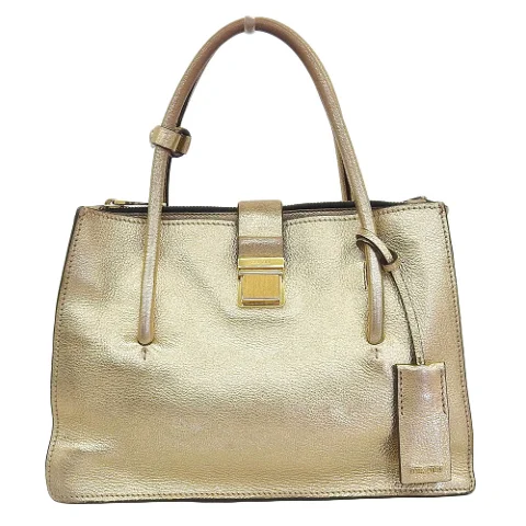 Gold Leather Miu Miu Handbag