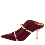 Burgundy Satin Malone Souliers Mules