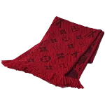 Red Wool Louis Vuitton Scarf