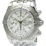 White Stainless Steel Breitling Watch