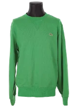 Green Cotton Lacoste Sweatshirt